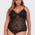 Black lace body suit from Torrid
