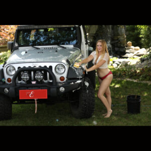 Washing the jeep
